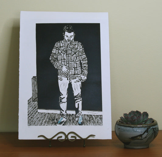 Steve 13"x20" Linocut Print