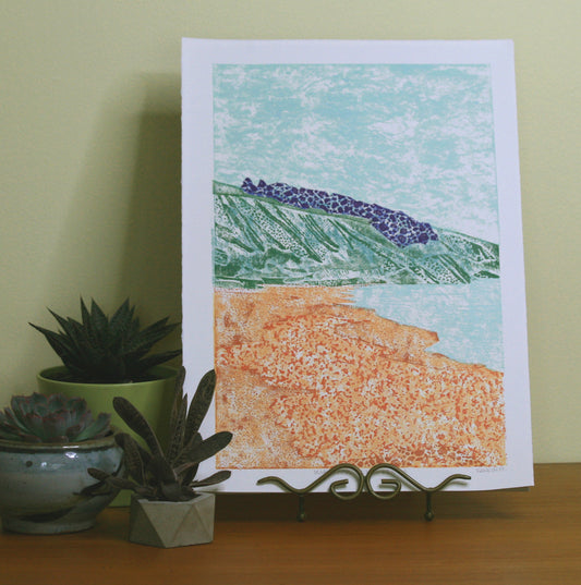 Mabou Coal Mines Beach 3 13"x19" Collagraph Print