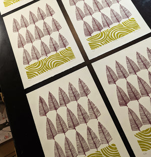 Conifer Forest print drying