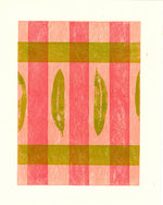 Croton Plaid 2 collagraph print