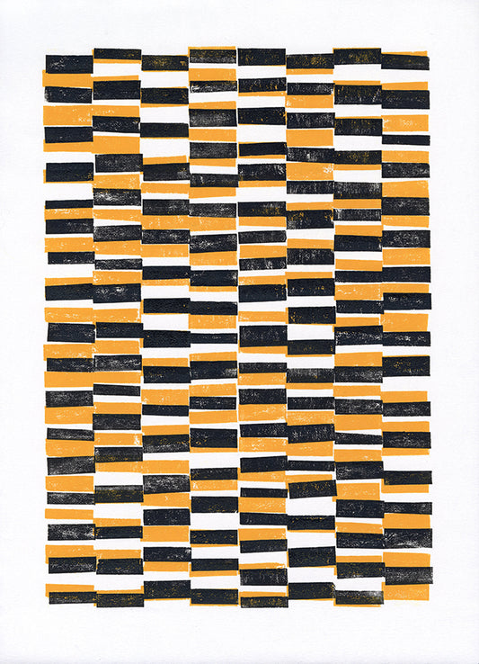 Double stacks collagraph print