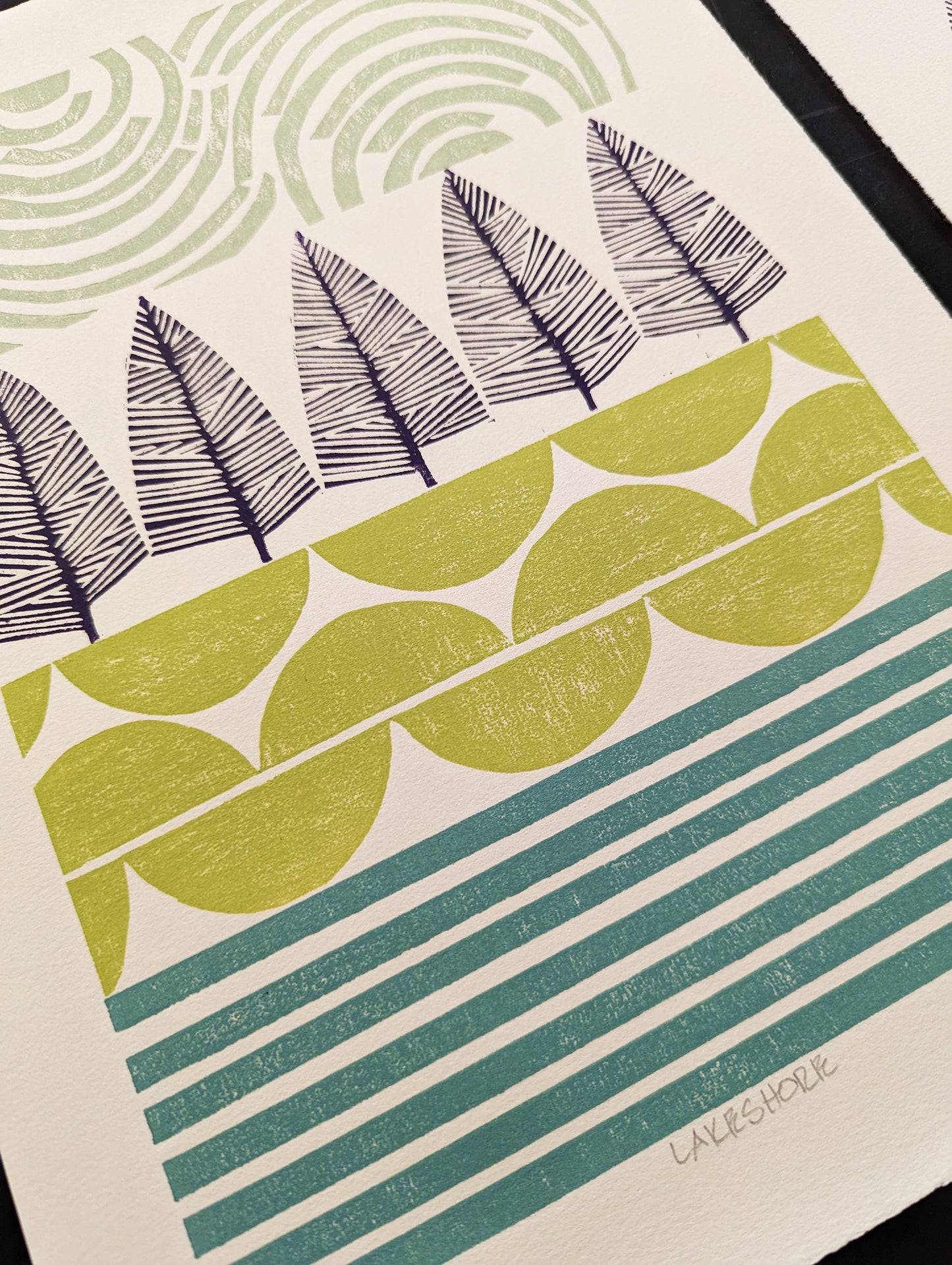 Lakeshore print closeup
