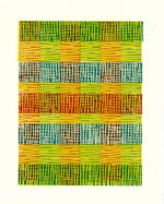 Madras Plaid linocut print