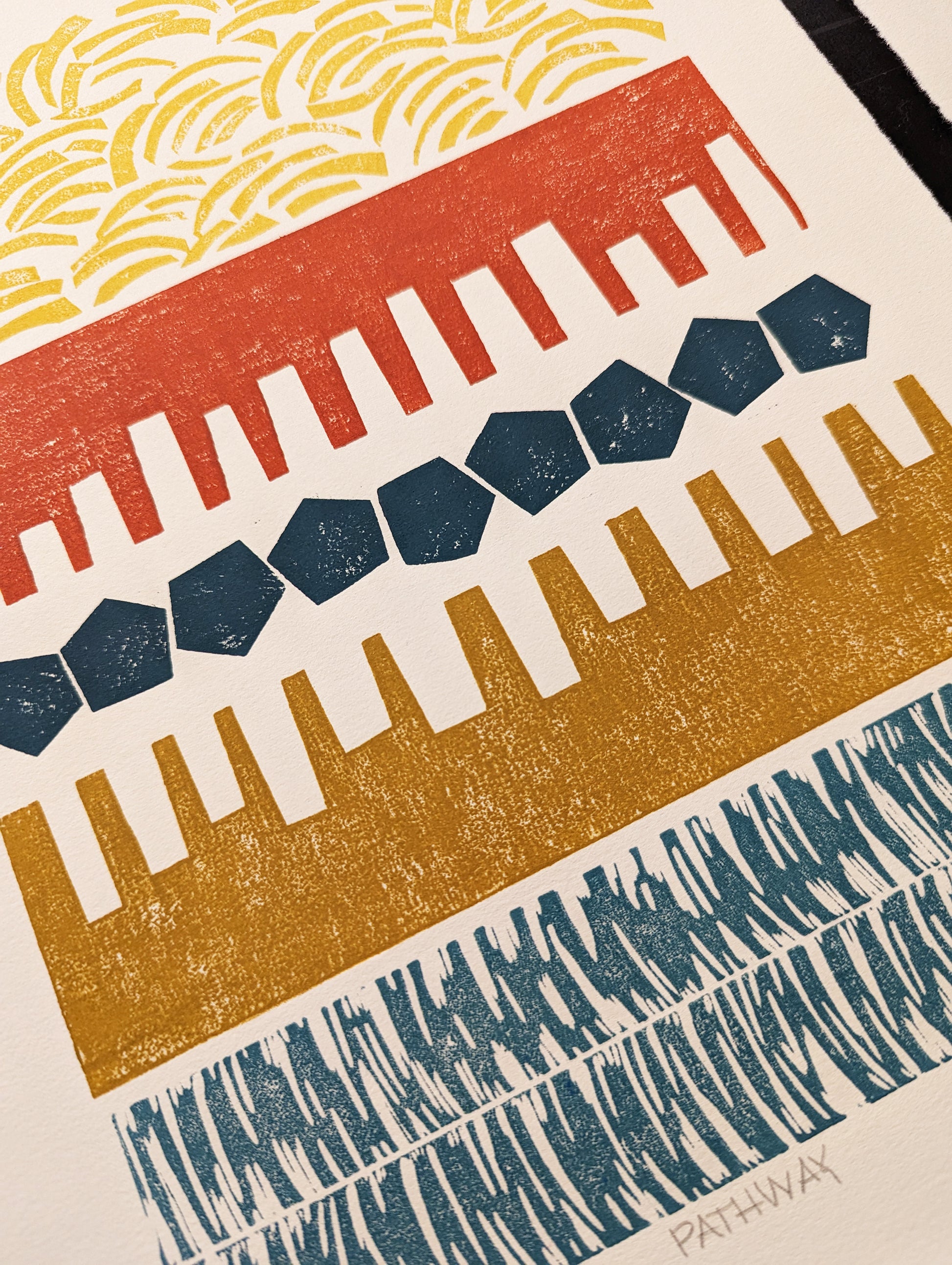 Pathway print closeup