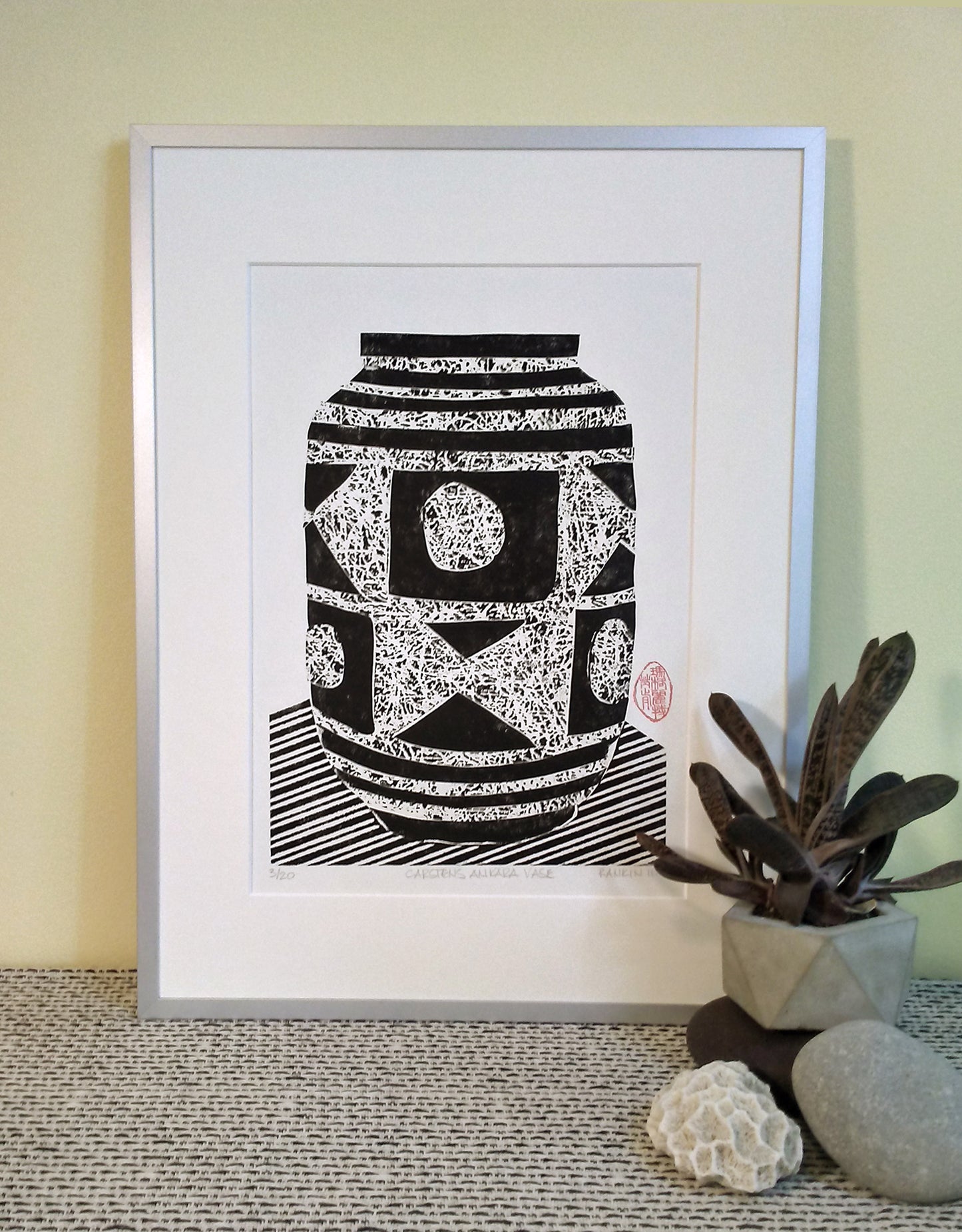 Carstens Ankara Vase Print Framed