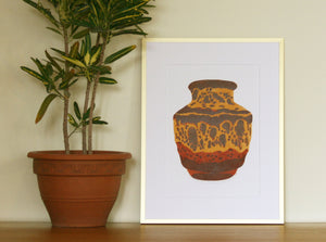 Carstens Fat Lava Vase Framed