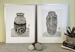 West German Vase Prints Framed