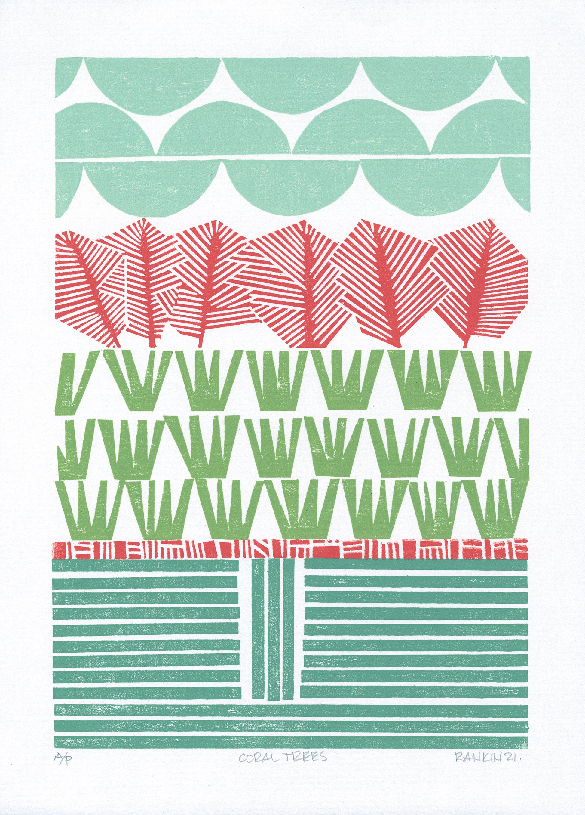 Coral Trees Print