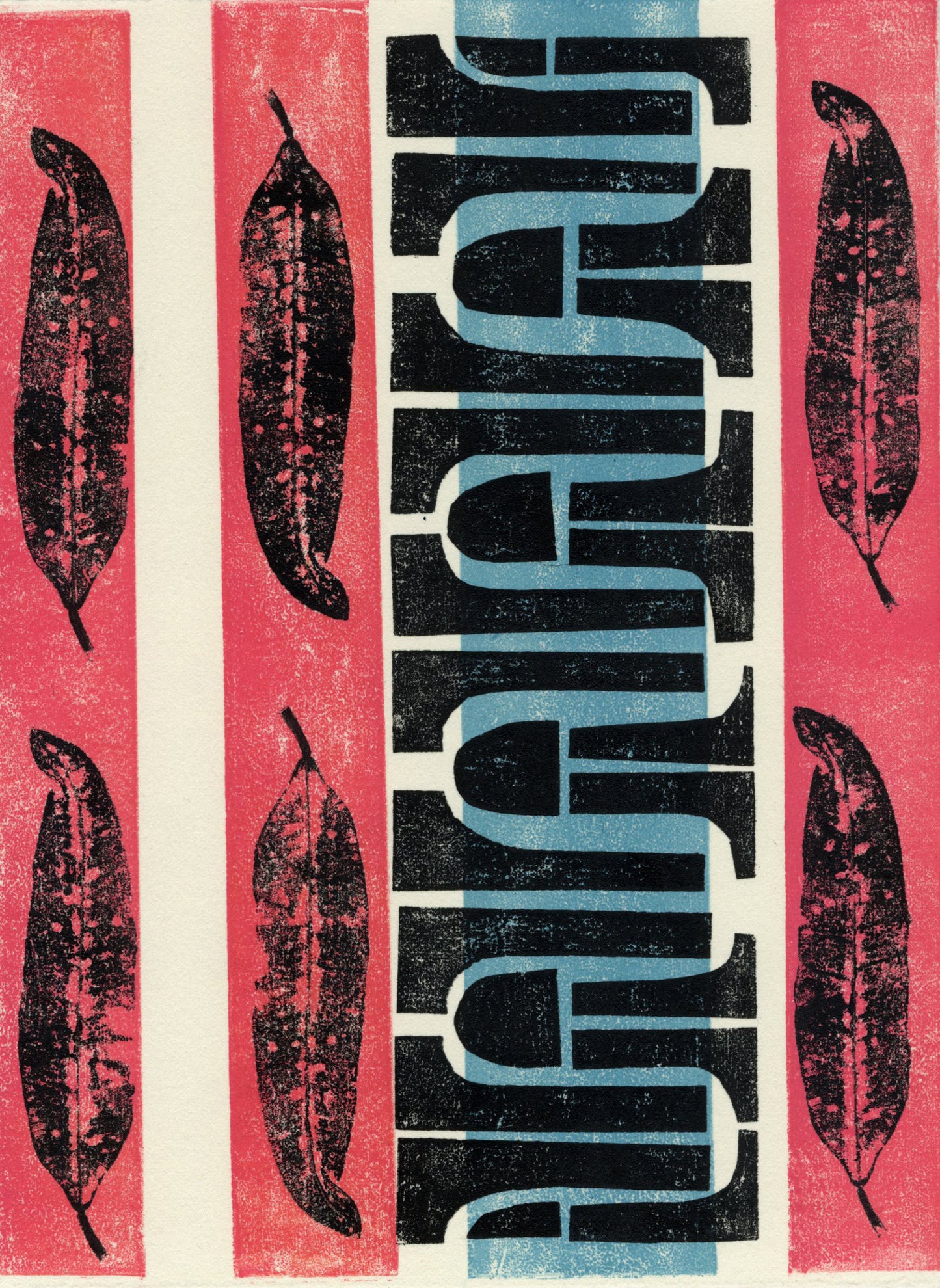 Croton Leaf 12  6"x8" monoprint