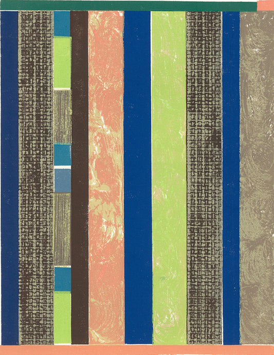 Daniel's Guest Quilt Collagraph Print 9"x13"