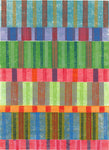 Deck Chair Fabric 2  20"x26" Collagraph Print