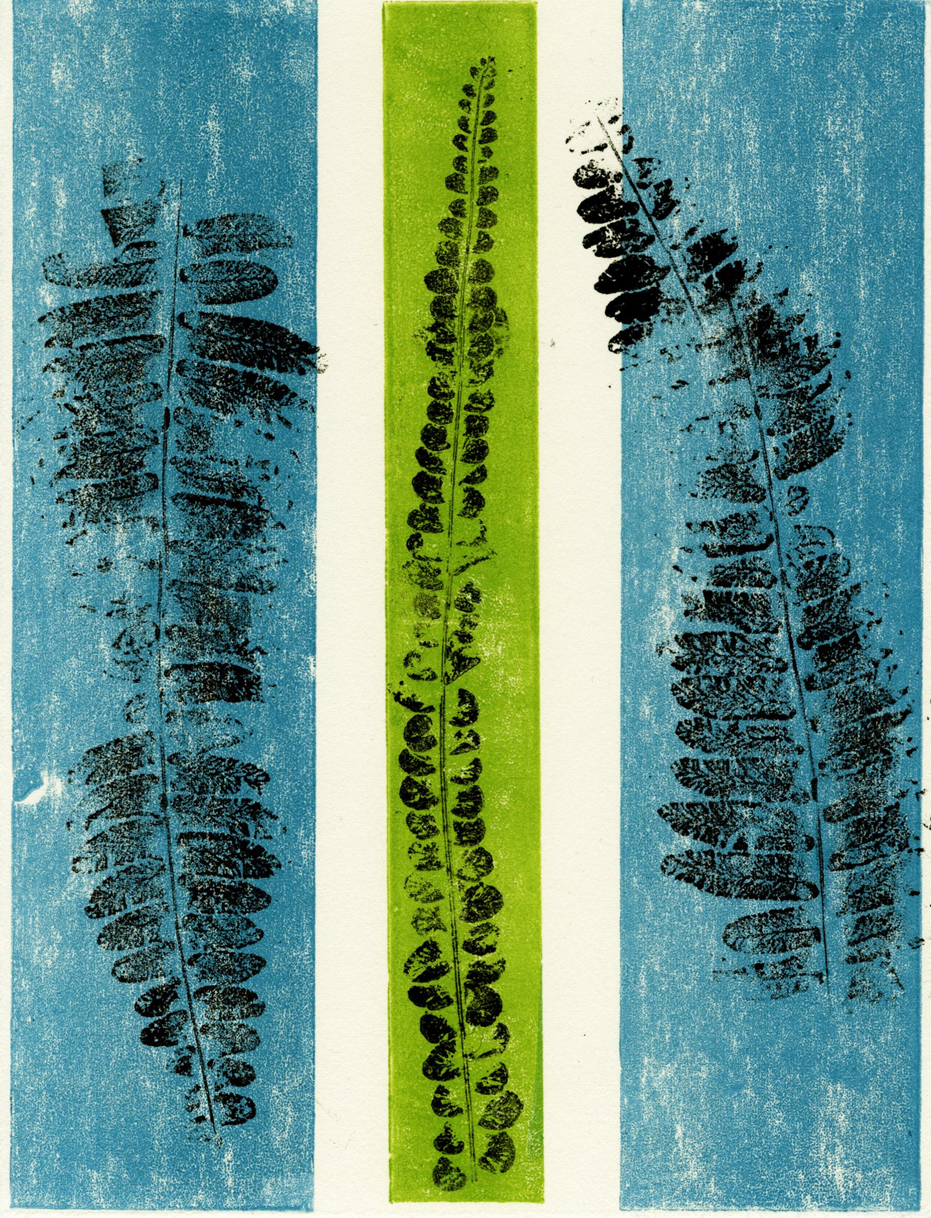 Fern Leaf 2  6"x8" monoprint