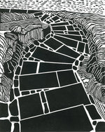 Garden Steps Linocut Print 9"x13"