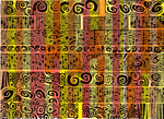 Hundertwasser 4 Collagraph Print 26"x19"