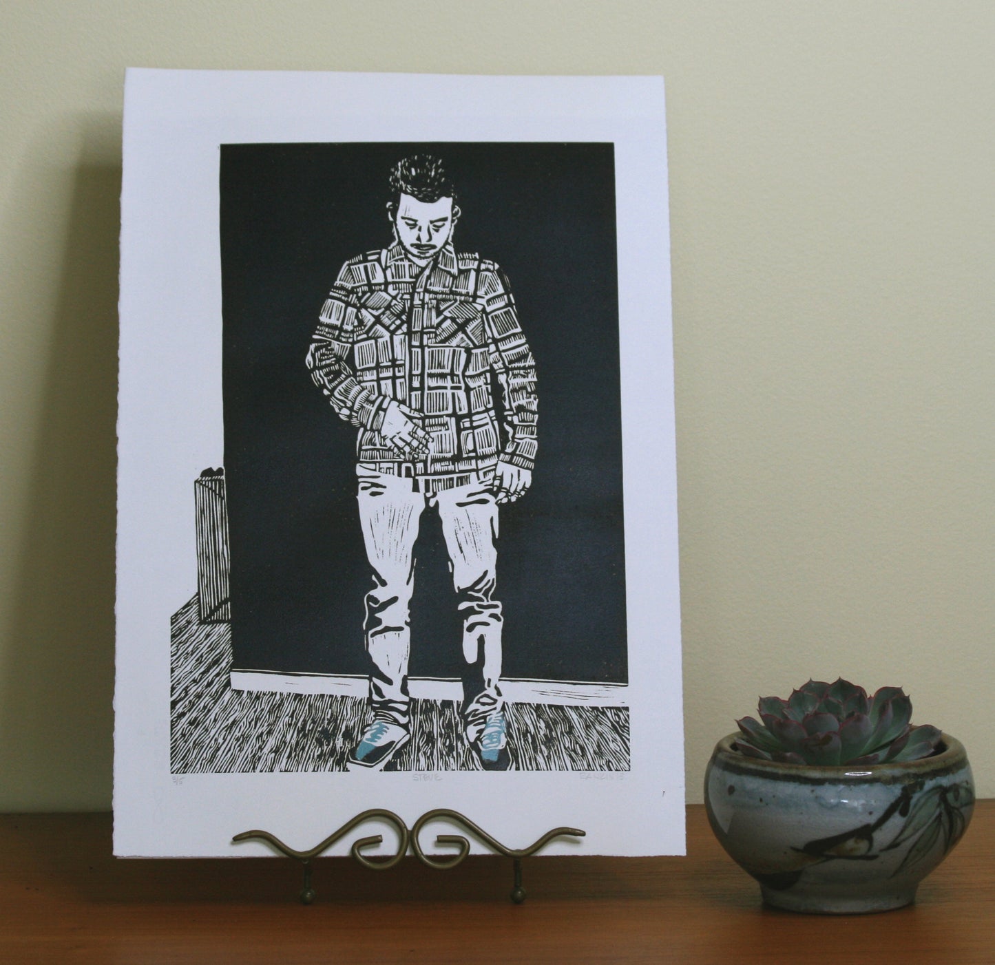 Steve 13"x20" Linocut Print