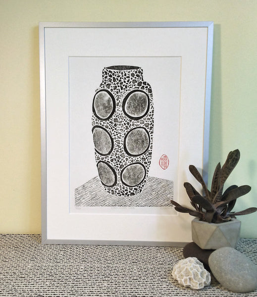 Icing Glaze Vase Framed