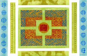 Jade Garden 19"x13" Collagraph Print