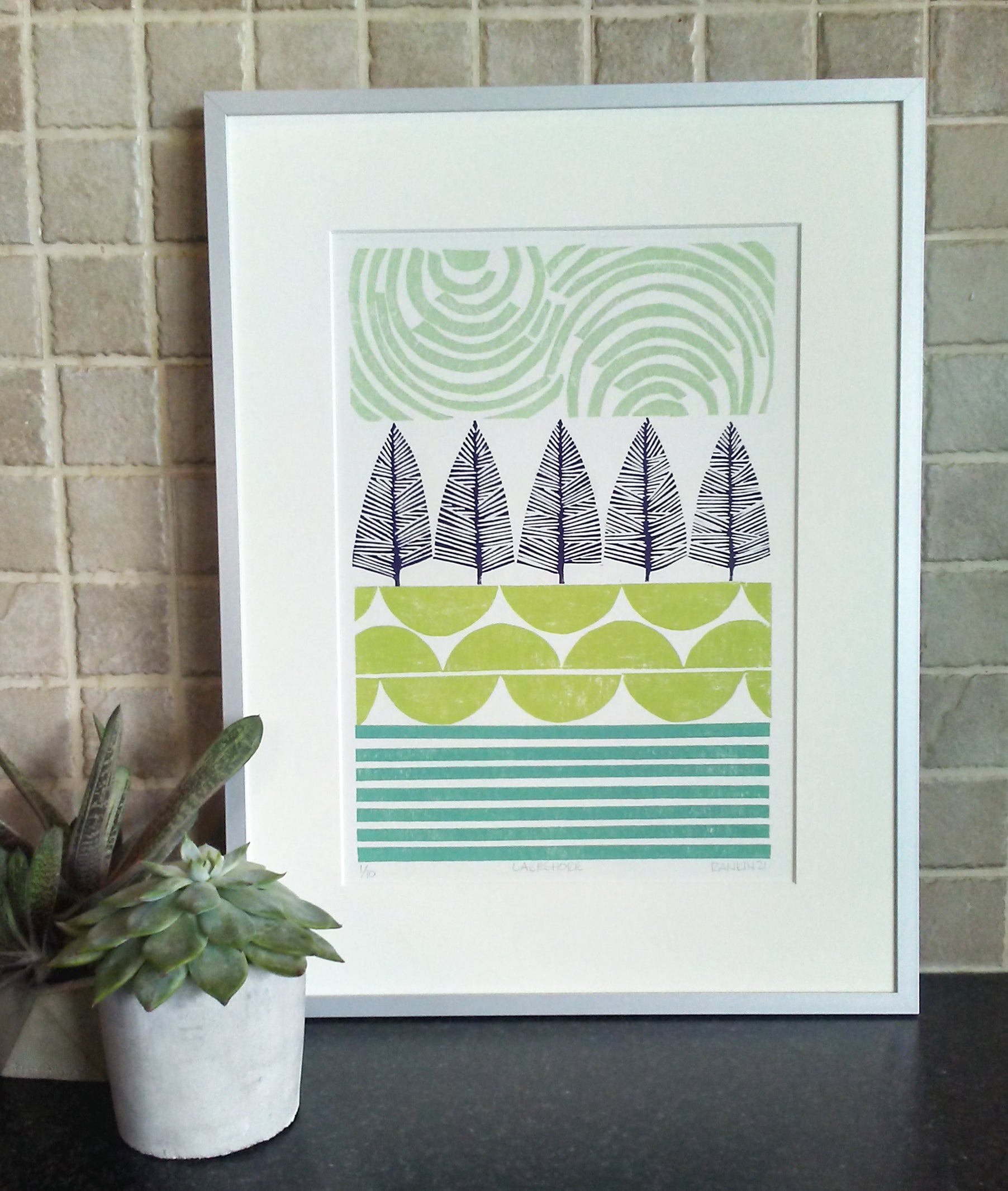 Framed Lakeshore print