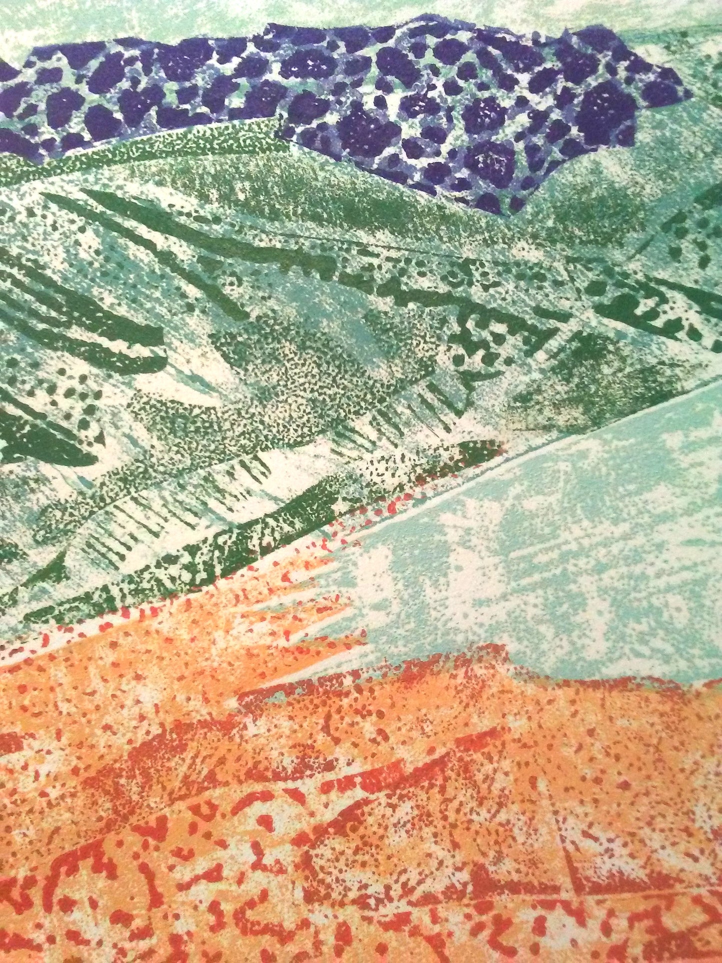 Mabou Coal Mines Beach 3 13"x19" Collagraph Print
