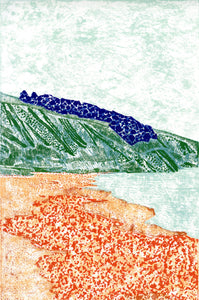 Mabou Coal Mines Beach 3 13"x19" Collagraph Print