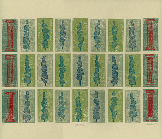 Sentinels 22"x16" Collagraph Print