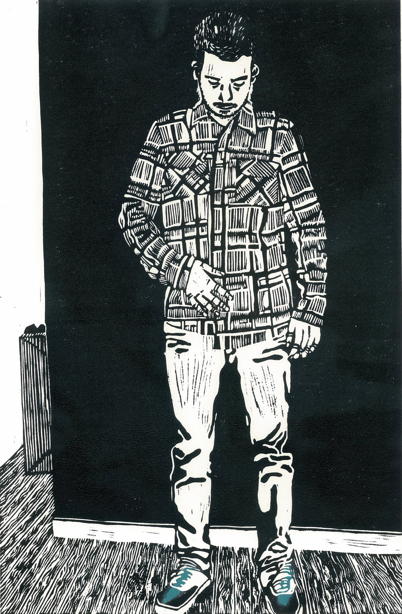 Steve 13"x20" Linocut Print