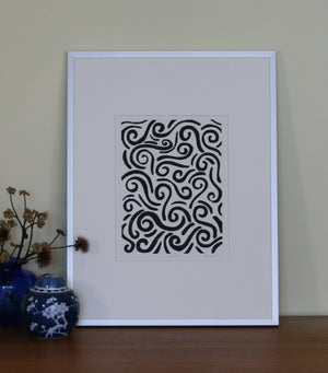 Framed Swirls Print